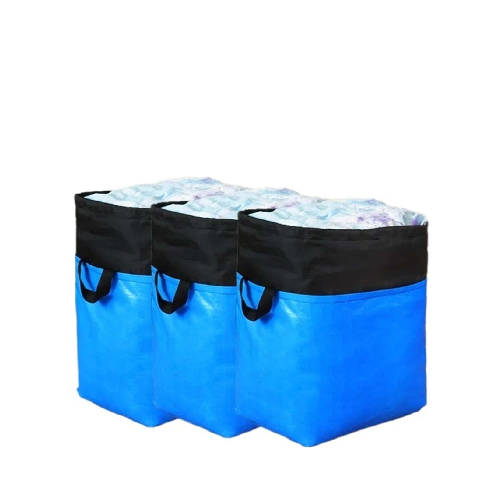 KIFSDLF Extra Large Capacity Thickened Waterproof Dustproof Bag For Quilt Storage Moving Packing Dormitory Organizing([pack of 3] blue medium)