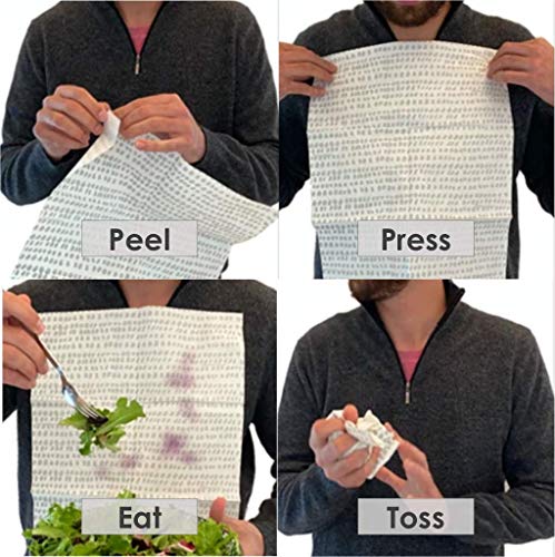 NEATSHEETS Disposable Bibs for Adults, Kids & Elderly Senior | Adhesive Tab Napkins for Eating, Personal Use, Home Care & Business | Spill Absorbent, Stain/Liquid Repellent | Grey Dot, 100 Count