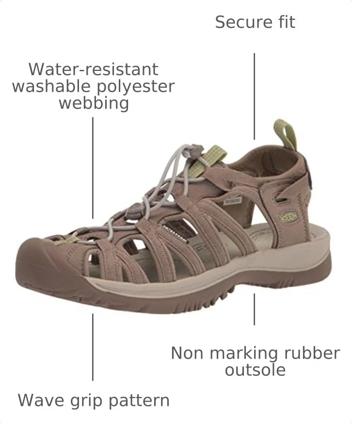 Image of KEEN Women's Whisper Closed Toe Durable Comfortable Easy On Washable Adventure Sandals