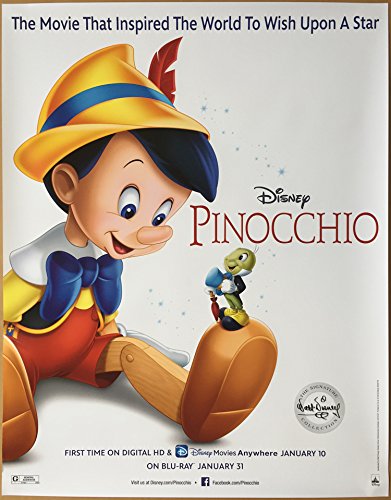 70年代 pinocchio ポスター Pinocchio (1940) Original R1970 Japanese 2 Panel Movie