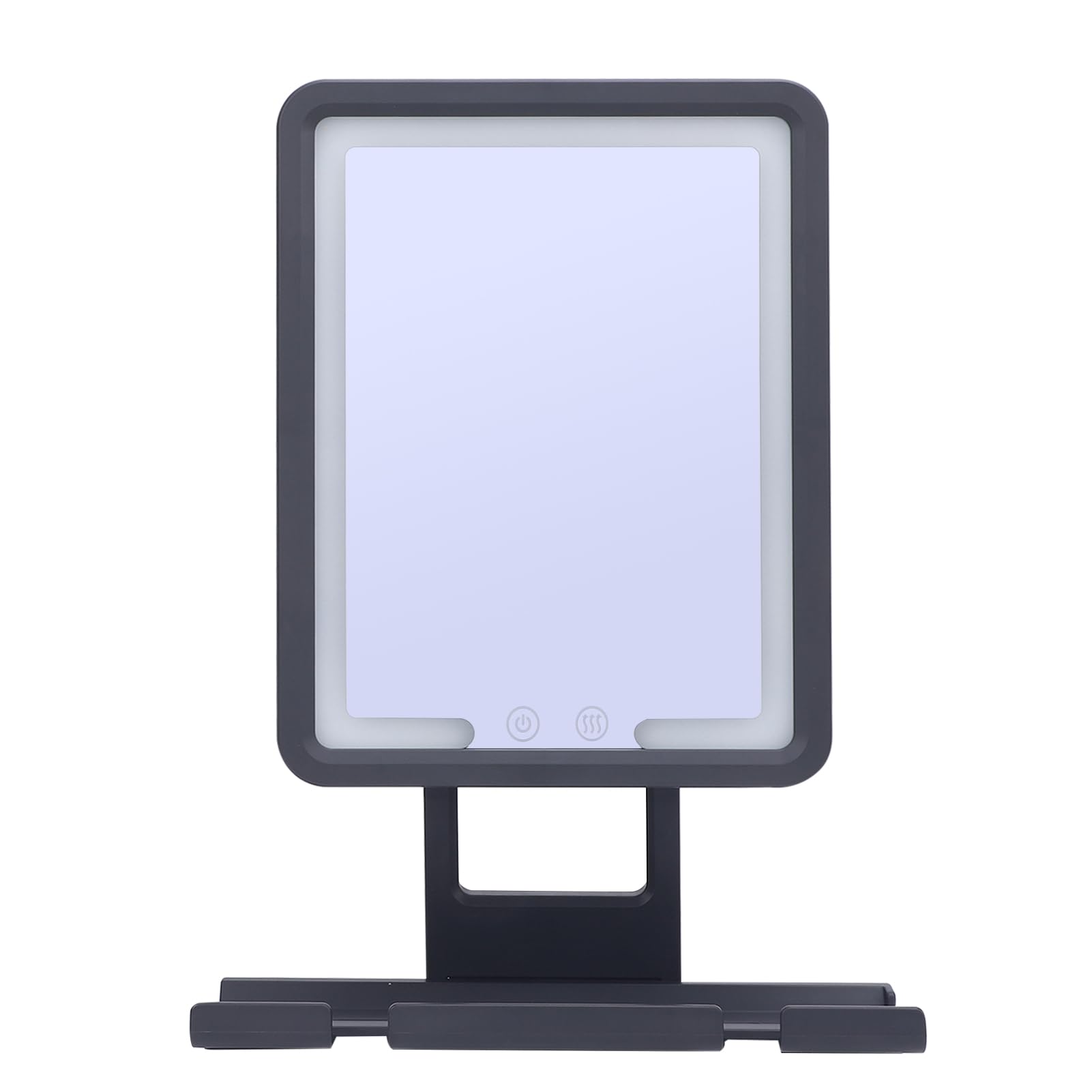 Fdit Beheizter Duschspiegel, Beschlagfrei, 3 Farbtemperaturen, Einstellbare Helligkeit, Zum Rasieren, Make-up, Badezimmer, 25,4 cm (Black)