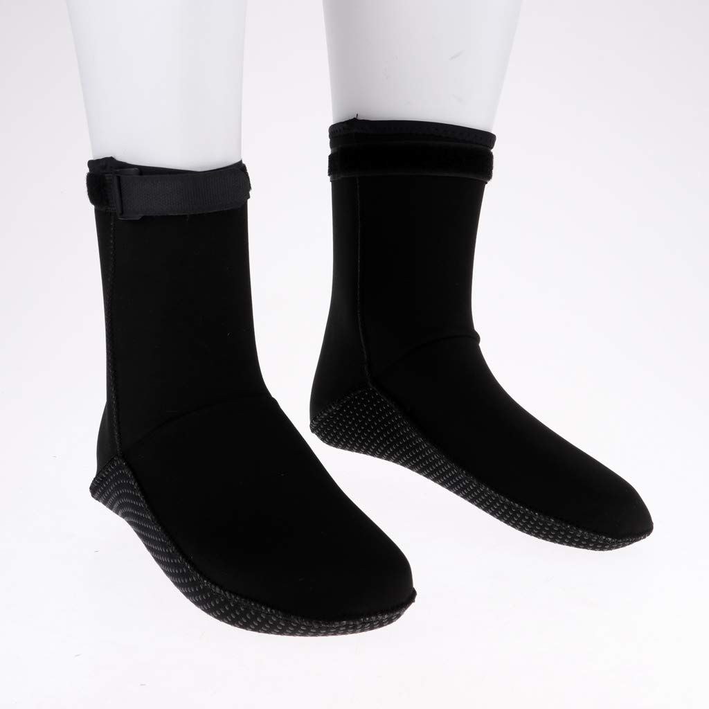 Neopren-Schwimmsocken, 3 mm, für Tauchen, Surfen, Wassersport, Schnorcheln, Größe M, Schwarz