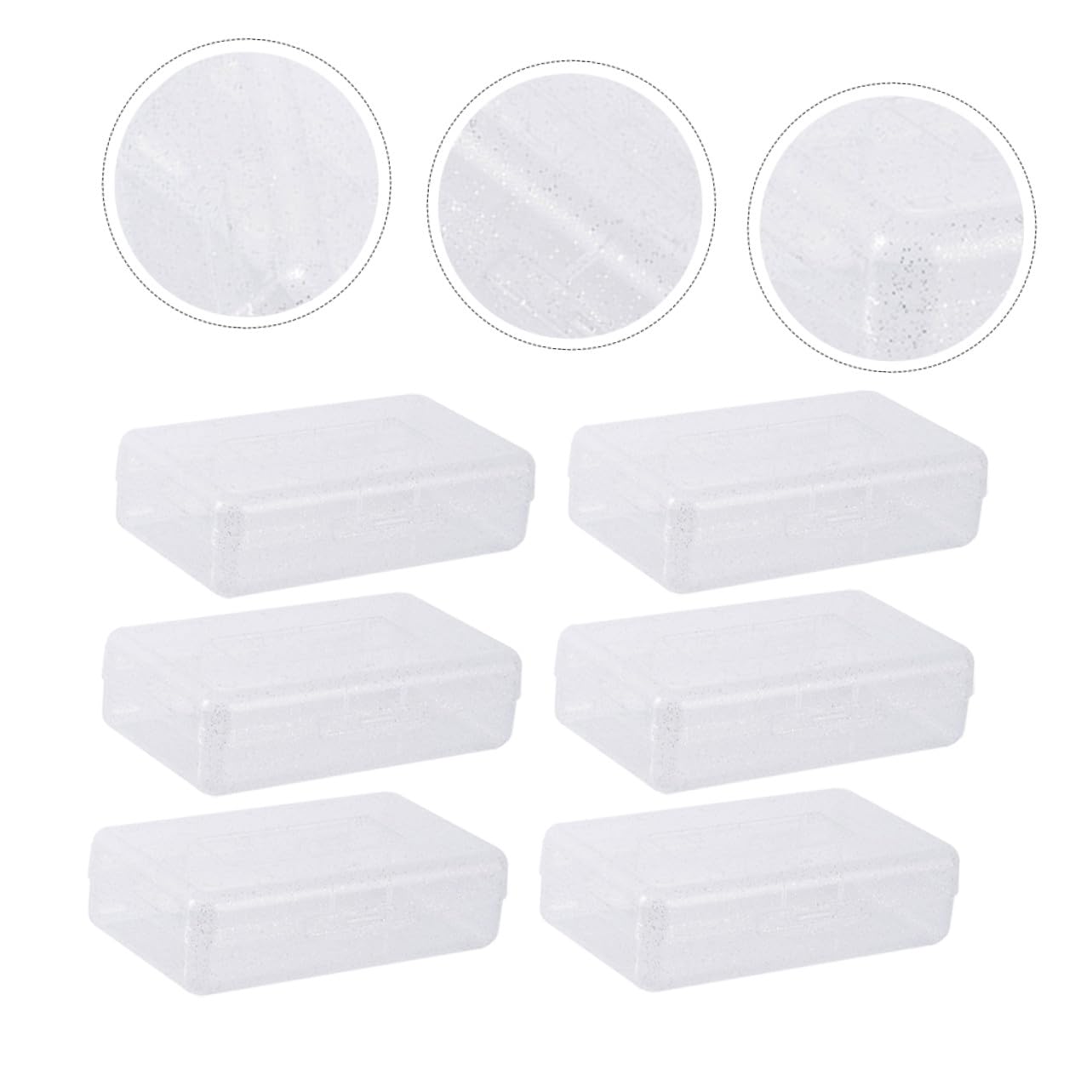 Cabilock 6 pezzi Porta Penne Trasparenti in Plastica Leggera e Resistente Contenitori Impilabili per Organizzazione Cancelleria Casa Scuola e Ufficio