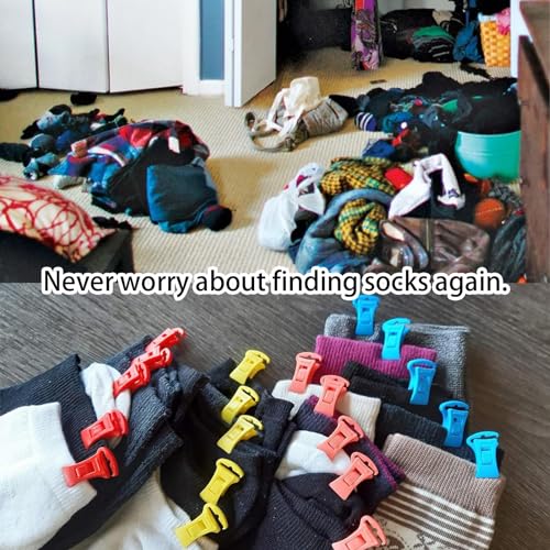 75 Stück Sockenklammern für Waschmaschine und Trockner,Sockenhalter Waschmaschine mit Haken,Mehrzweck-Sockenclips,Zum Sortieren und Ordnen von Socken