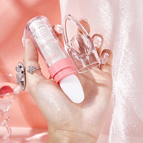 Polvo De Hadas Highlighter Powder Stick Makeup, Body Brightens Shimmer Patting Powder Glitter High Gloss Powder Smooth Sparkle Loose Powder For Face Eyes Lips Hair Body-White Moonbeam #TOP3