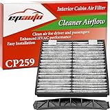 EPAuto CP259 (259-200) Cabin Air Filter includes Activated Carbon Replacement for Chevy Silverado,