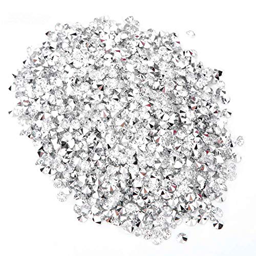 10000Pcs 3Mm Acrylic Pointed Decorative Rhinestones With Silver Plate Bottom For Diy Art Phone Case Crafts Embellishments(White With Silver Bottom) #TOP27