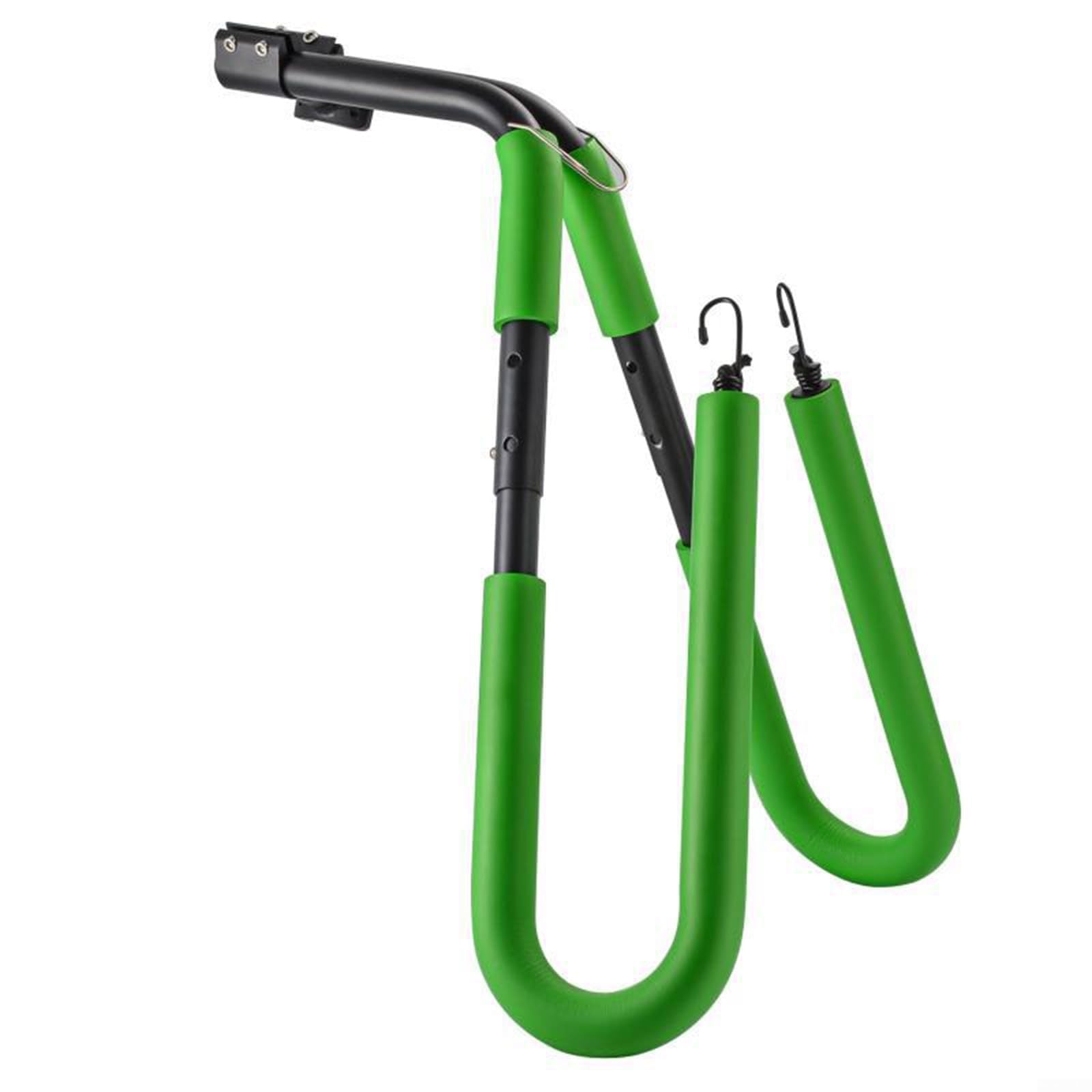 Portabicicletas de aleación de aluminio ligero para tablas de surf, tablas cortas y tablas de snowboard, incluye funda protectora de espuma y se adapta a múltiples marcos de bicicleta (negro)