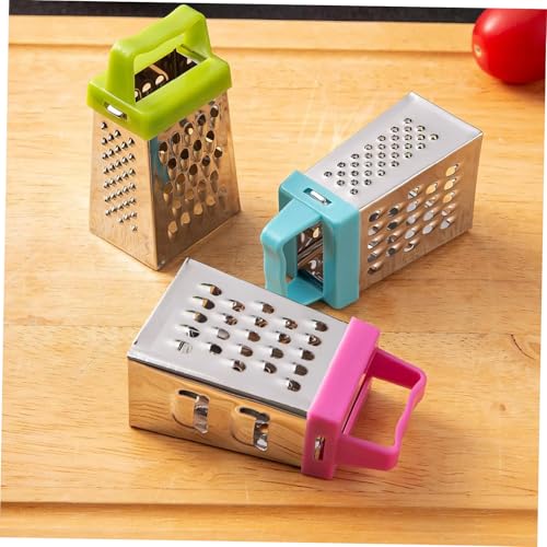 Set de 3 mini ralladores de queso de acero inoxidable miniatura 6