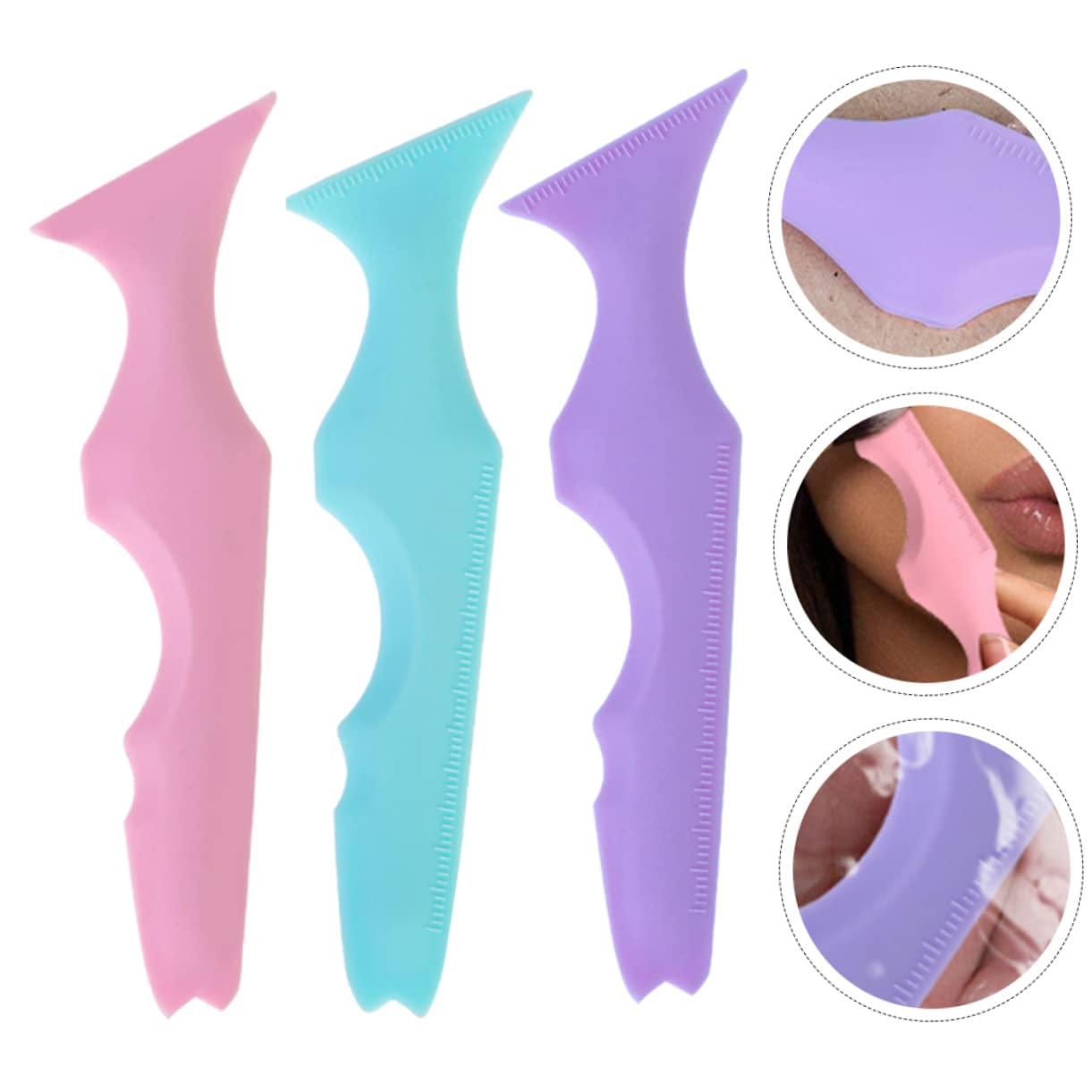 Healeved 12pièces Pochoirs Silicone Pour Eyeliner Et Sourcils Outils De Maquillage Réutilisables Pour Applicateur Pour Maquillage Yeux Parfait