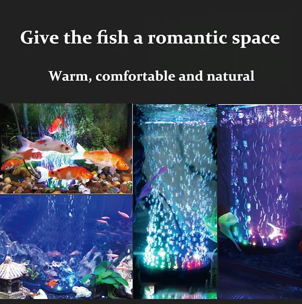 4.92 inch 12 LEDs Fish Tank Light, Bubbler Stone, LED Aquarium Lights, Air Stone Disk - Image 3