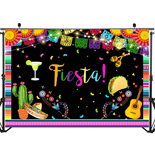 Mocsicka Fiesta Backdrop 5x3ft Mexican Fiesta Theme Birthday Baby Shower Photo Backdrops Cinco De Mayo Festival Party Decorations Banner Photography Background