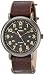Timex Men's TW2P85800 Weekender 40 Titanium-Tone/Dark Brown Leather Slip-Thru Strap Watch
