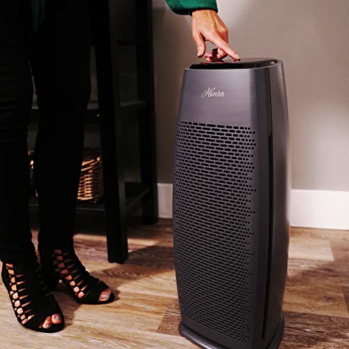 Hunter Hp600 Tall Tower Air Purifier Features Energy Star Certification True Hepa Filter, Multiple Fan Speeds, Soft Touch Digital Control Panel, Sleep Mode, Timer, Accent Light, Graphite #TOP7