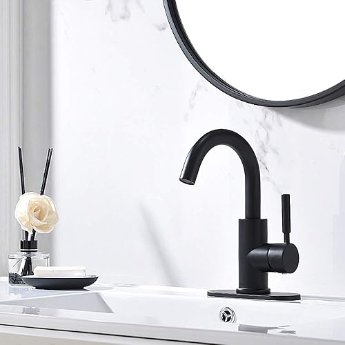 Miniatura 3 de Phiestina Grifo de baño de un solo orificio de 4 pulgadas, NS01-ORB+WE08-MB