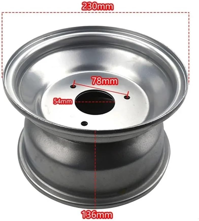 ATV 8 Inch 4/3 Hole Rear Wheel Hub Vacuum Rims Fit For The Bull 150cc-250cc Beach Quad Go-kart Motorcycle Parts 18x9.50-8(3 Hole white F)