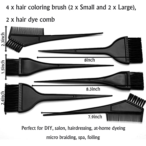 Hair Dye Coloring Diy Beauty Salon Tool Kit - Borogo 20Pieces Hair Tinting Bowl, Dye Brush, Ear Cover, Gloves For Diy Salon Hair Dye Tools Hair Coloring Bleaching Hair Dryers Hair Dye Tools #TOP2