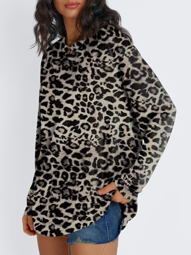 Image of Trendy Queen Womens Oversized Long Sleeve Shirts Fall Tops 2026 Basic Tees