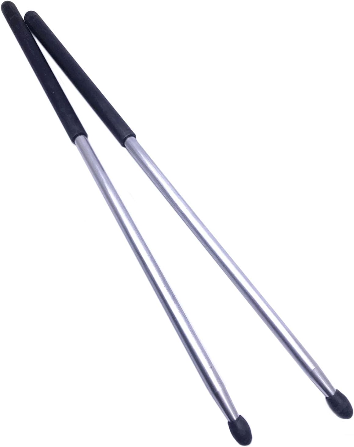 Jiayouy 1 Pairs 5A Aluminium Alloy Drum Sticks Durable Non-slip Exercise Drumsticks for Students and Adults Musical Instrument Percussion Accessories, Rubber Tips