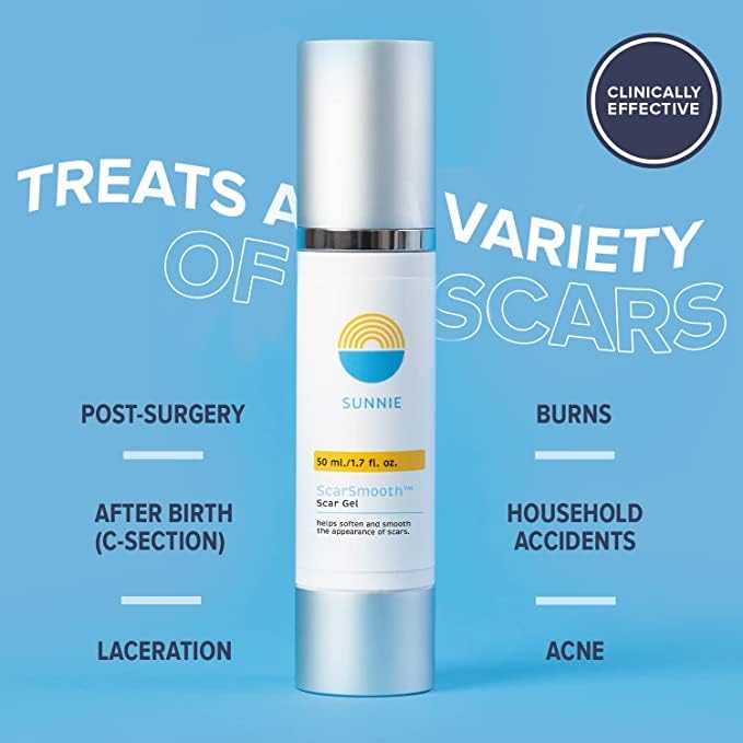 Miniatura 3 de SUNNIE ScarSmooth Gel para cicatrices  1.7 fl oz I Crema de cicatrices avanzada de grado médico para cicatrices quirúrgicas, sección C, quemaduras y