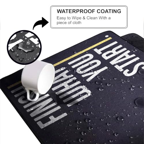 Image of Large Desk Mat, Extended Mouse Pad 58.5 x 28 cm, Desk Pad, Washable Mousepad, 2mm Thick Non-Slip Rubber Base, Stitched Edges for Office, Home & Workstation (Multicolour)