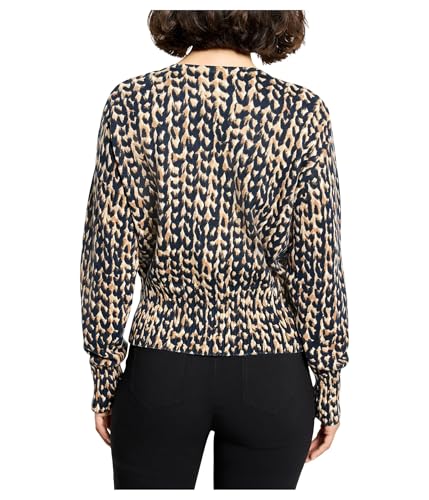 NIC+ZOE Women's Stitch Print Snap It Up Cardigan2