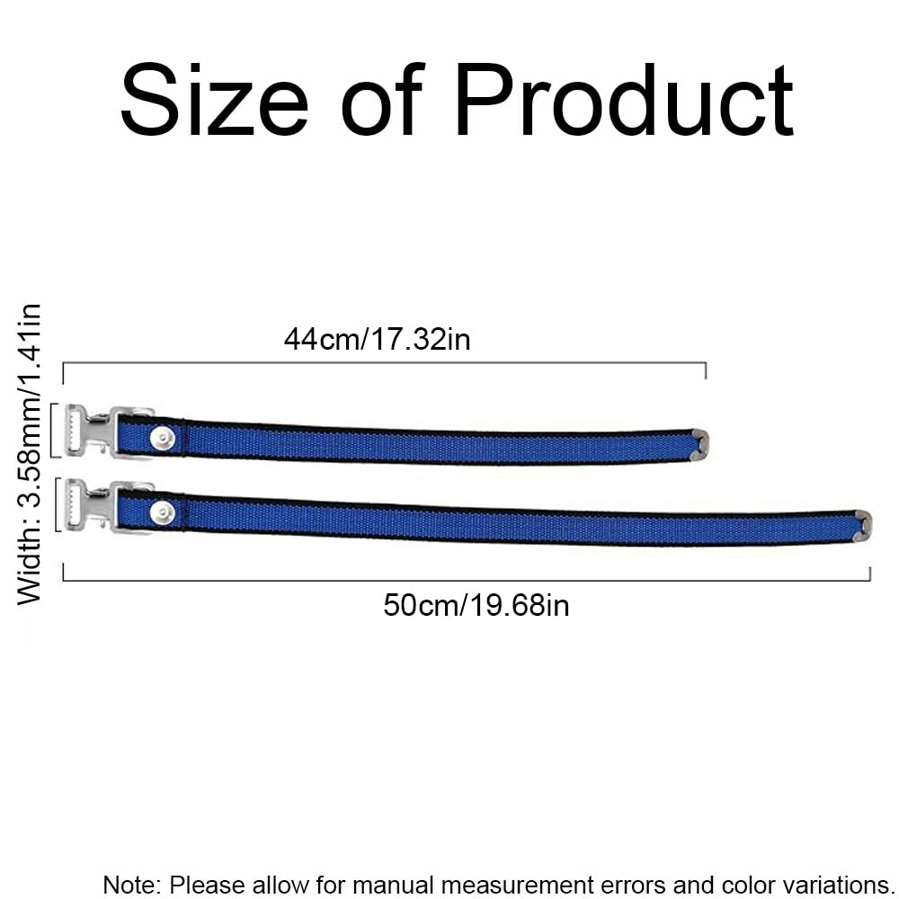 Lot de 4 sangles de rechange en nylon indéchirable avec boucle en aluminium pour cloisons sèches, échasses de travail, peintres, bleu