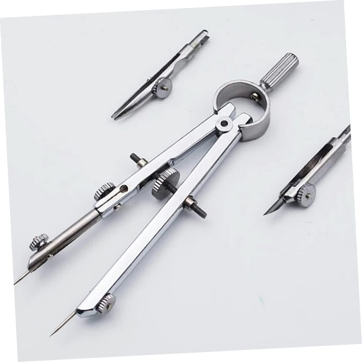 5stücke Kompakter Metallzirkel Mit Federmechanismus Präzisionsgeometrie-kompass Für Schüler Künstler Und Handwerker Für Zeichnungen Holzarbeiten Und Technische Anwendungen