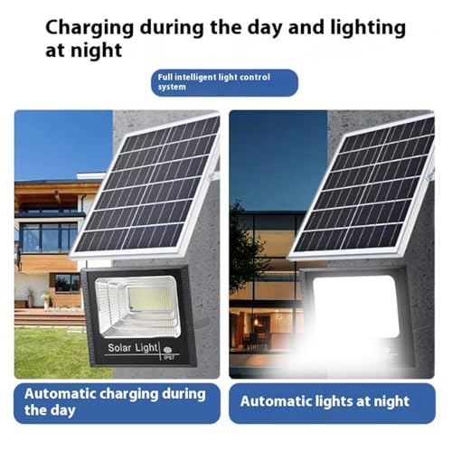 Projecteur solaire d'extérieur 200W IP67 avec télécommande pour jardin