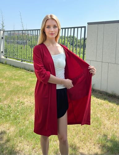 Post Surgery Pajama Mastectomy Robe with Internal Drain Pockets ，Recovery Robe Post Mastectomy for Post Operative3