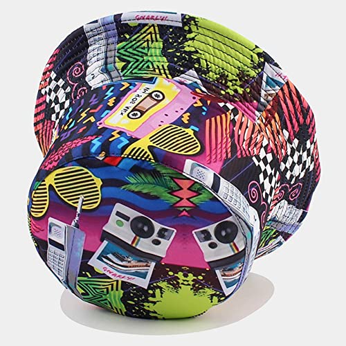 Arogheiz 3 Pack Print Bucket Hat Cute Fishermen Cap Summer Packable Sun Cap For Women Men (3/80S Party) #TOP2