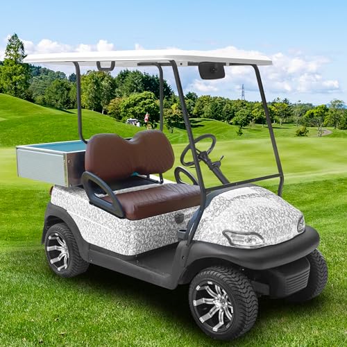 TakeLook Golf Cart Seat Covers for Club Car Precedent Ordinary Seat,Thick Vinyl Leather Comfortable/Easy to Clean/Anti-Scratch/Anti-Fading/Easy to Install