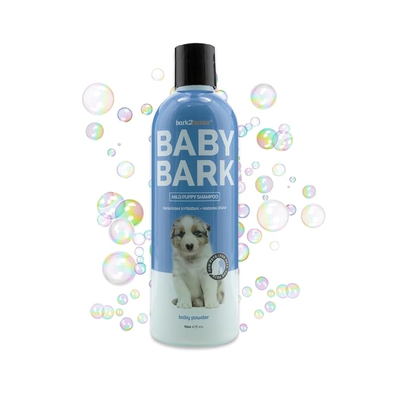 Shampoo para Filhotes de Cães Bark2Basics Baby Bark, Fórmula Suave sem Lágrimas, 480 mL
