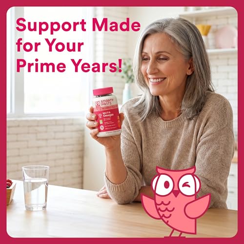 SmartyPants Women’s Plus 50+ Multi & Omegas Multivitamin Gummies with Omega 3 DHA/EPA, Methylfolate, CoQ10, Vitamin D3, C, B12, B6, A, K, Biotin, Two Fruit Flavors, 90 Count (30 Day Supply) - image 7