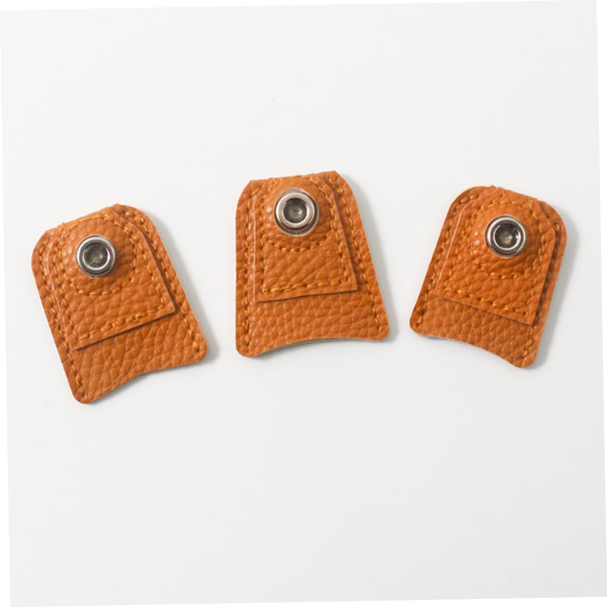 EPIGEIST 6pcs Finger Thimble Sleeve for Sewing Pu Thimbles Finger Protective Guards for Needlework Embroidery Knitting Crocheting Non-Slip Grip