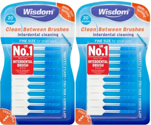 Wisdom Clean Between Fine Blue Brushes - Pack of 2, Total 40