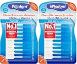 Wisdom Clean Between Fine Blue Brushes - Pack of 2, Total 40