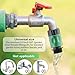 16 Pieces Garden Hose Quick Connect Fittings 3/4 Inch Plastic Water Hose Quick Connect Male and Female Water Hose End Adapters with 10 Pieces Rubber Washer（Green）