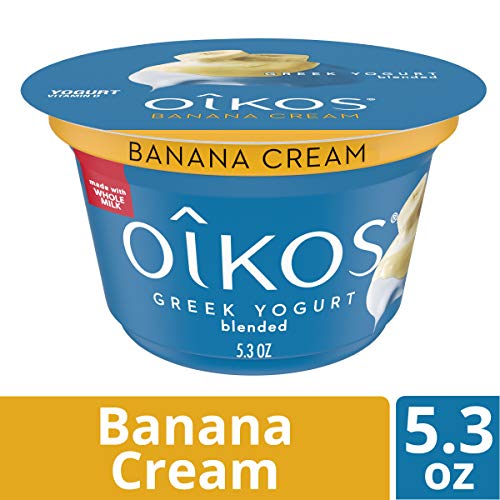 Oikos Whole Milk Greek Yogurt, Banana Cream, 5.3 oz.