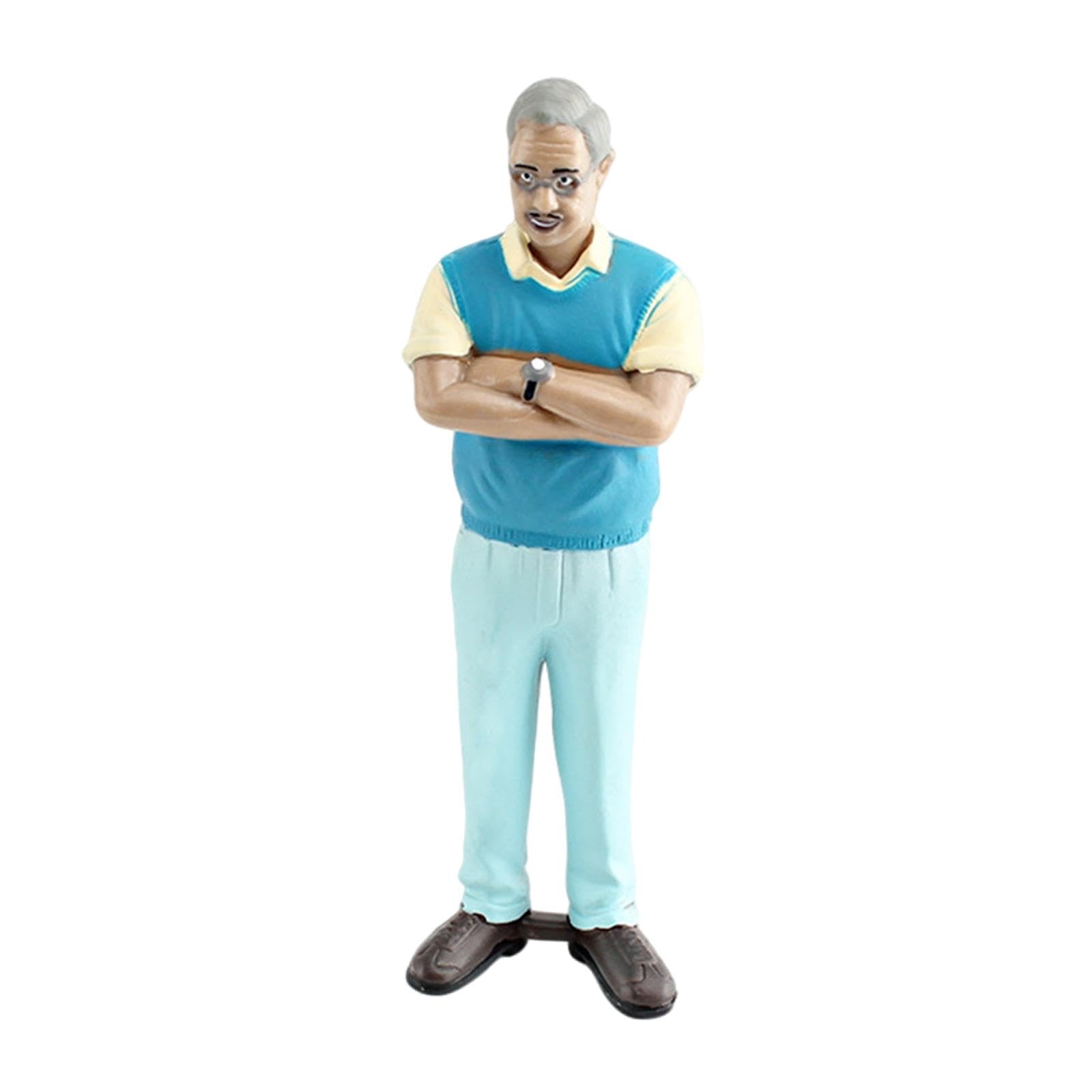 Calandis™ 5Xminiature People Figurine DIY Projects Handpainted Model Train People Figure Grandpa | Toys & Hobbies-image-11