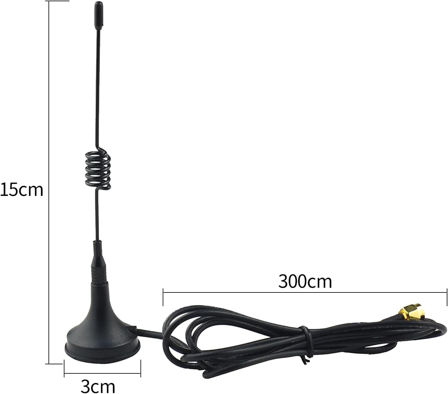 Superbat Antena WLAN 2,4 GHz podstawa magnetyczna wtyczka SMA (2 sztuki) do routera przemysłowego, modemu IoT Gateway, terminal M2M, bezprzewodowe wideo, monitor kamery FPV