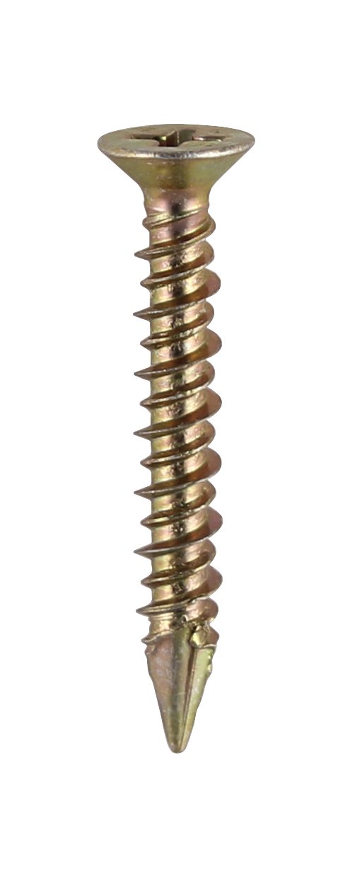 Timco Yellow 104Y Zyp Countersunk Pvc Window Screw 4.3 X 25 - (Box Of 1000)