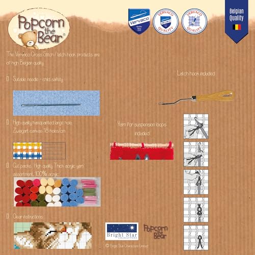 Kit Latch Hook Complet Débutant pour Apprendre le Tapis Point Noué Facile