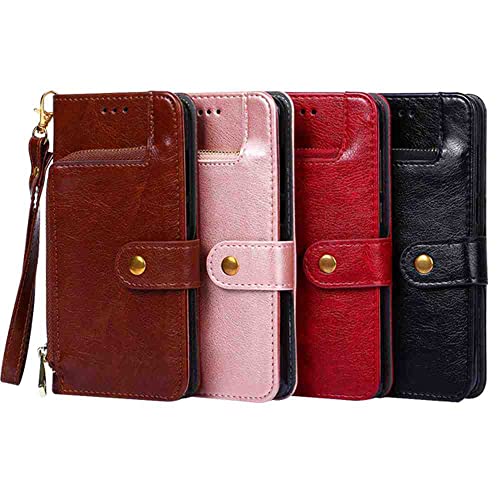 MojieRy Capa de telefone com zíper carteira estojo fólio for SAMSUNG GALAXY A50, Couro PU Premium Ca