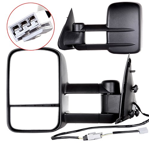 cciyu Car Mirrors,Towing Mirrors Fit For 1997-2003 for Ford for F150 Standard and Extended Cab 1997-1999 for Ford for F250 Light Duty Standard and Extended Cab 2004 for Ford for F150 Heritage Power