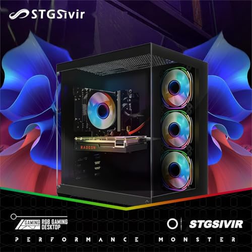 STGsivir PC Gaming, Ordenador de Sobremesa Gaming, GeForce RTX 2060 Super 8GB GDDR6,Core i7 hasta 3.9Ghz,16GB DDR,1TB SSD,WiFi 6,BT5.0,RGB Ventiladores x3,Windows 11 Pro