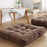 Square Floor Seat Pillows Cushions 22' x 22', Soft Thicken Yoga Meditation Cushion Pouf Tufted...