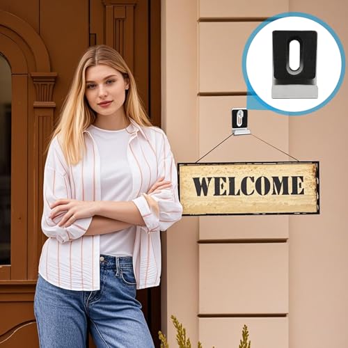 Image of 8PCS-Metal Mirror Holder Clips J Type Stainless Steel Wall Mounting Hardware Heavy Duty Hangers Retainer Clips with Screws for Frameless Mirror Billboard Displays Wall Tile Hooks
