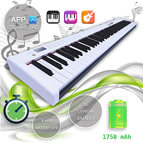 Dulcette Dc11 88-Key Portable Piano Keyboard | Built-In Speakers | Semi-Weighted Keys | Sustain Pedal Midi/Usb | Electric Keyboard Piano 88-Keys | Music Stand | Free Carrying Bag #TOP2