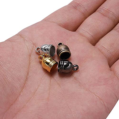 Image of Diy Crafts 15817 End Tip Tassel Caps Beads Cap End Cap Bead Looms for Jewelry Making Findings Diy Handmade Accessories Supplies, 8 X 13mm (Multicolor)